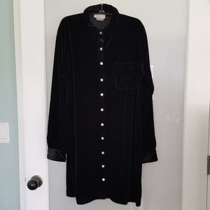 Jones NY Sport Blk Velvet Long Tunic-Jacket-Dress